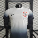 Camisa Corinthians Home 24/25 - Jogador Masculina - Branco e Preto